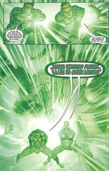 P&aacute;gina de 'Green Lantern Corps', de Peter J. Tomasi y Fernando Pasar&iacute;n