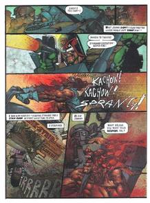 Págína de 'Mega-City masters 01', de John Wagner, Alan Grant y Simon Bisley Págína de 'Mega-City masters 01', de John Wagner, Alan Grant y Simon Bisley