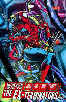 P&aacute;gina de 'Spiderman academia', dibujada por Pepe Larraz
