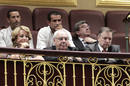 Varios representantes de la pol&iacute;tica nacional, como Esperanza Aguirre o Marcelino Iglesias, siguen desde el palco de invitados el discurso del presidente.