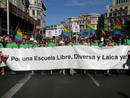 Una de las pancartas por Gran V&iacute;a