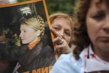 Pancartas de apoyo a Julia Timoshenko Pancartas de apoyo a Julia Timoshenko