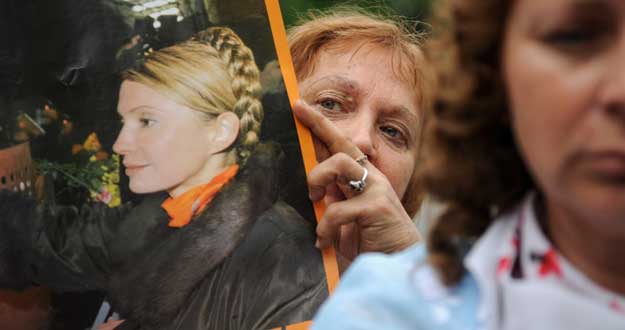 Pancartas de apoyo a Julia Timoshenko Pancartas de apoyo a Julia Timoshenko