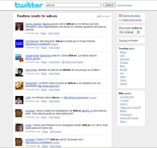 Pantallazo Twitter