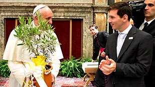 Ver vídeo  'El papa y el 'Messias' juntos en Roma'