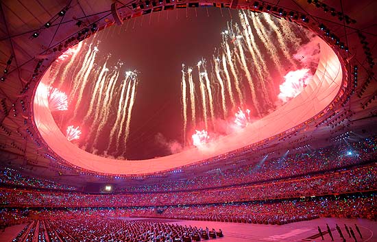 Parte de la ceremonia inaugural estaba grabada