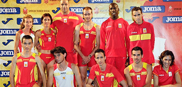 Parte del equipo ol&iacute;mpico espa&ntilde;ol de atletismo que compite en Londres