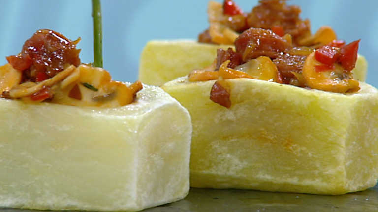 Cocina con Sergio - Patatas con chistorra y champiñones salteados
