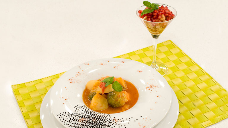 Saber cocinar - Patatas guisadas con salchichas blancas 