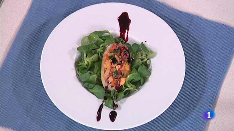 Cocina con Sergio - Patatas rellenas de pulpo y salsa al vino tinto