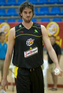 Pau Gasol, durante un entrenamiento de la selecci&oacute;n espa&ntilde;ola.