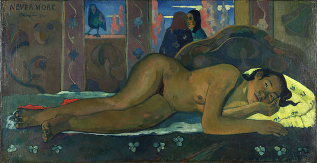 Paul Gauguin, "Nunca m&aacute;s &iexcl;Oh Tahit&iacute;!" (1897). Galer&iacute;a Courtauld, Londres. &Oacute;leo sobre lienzo. 600 x 1160 mm