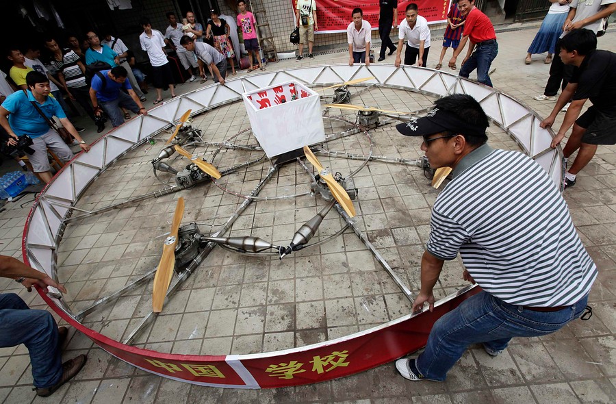 Un peculiar 'helicóptero'