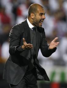 Pep Guardiola durante el &uacute;ltimo partido de su equipo, ante el Granada en 'Los C&aacute;rmenes'.