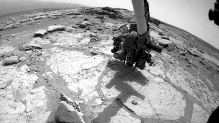Perforación de la segunda roca por el Curiosity