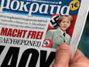 El peri&oacute;dico conservador Democrazy publica una fotograf&ccedil;ia de Merkel con una esv&aacute;stica. v