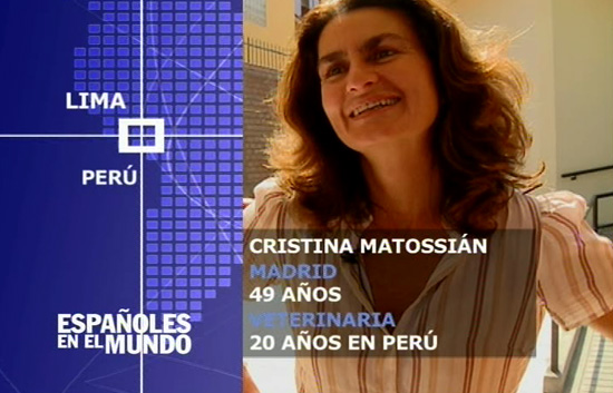 Espa&ntilde;oles en el mundo - Per&uacute; - Cristina