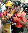 A pesar de su disputa, Valverde y Samuel S&aacute;nchez, primero y segundo de la Vuelta, son grandes amigos