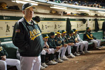 Philip Seymour Hoffman es un esc&eacute;ptico entrenador en 'Moneyball'