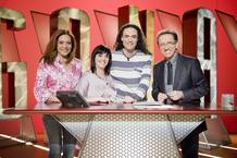 Pilar V&aacute;zquez y Jordi Hurtado con dos concursantes