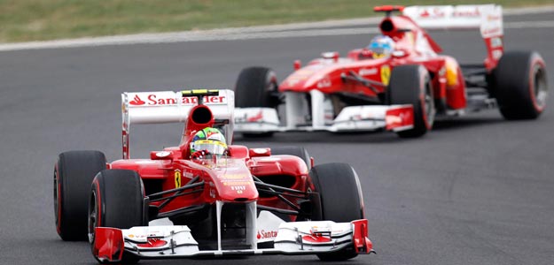 Los pilotos de Ferrari, Fernando Alonso y Felipe Massa, acabaron quinto y sexto respectivamente en el circuito de Yeongam, en Corea.