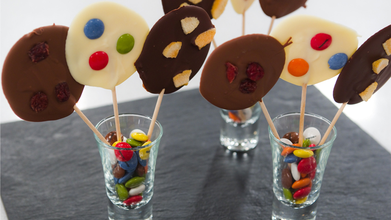 Trucos de sergio - Piruletas de chocolate con frutas