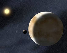 El planeta enano Eris con su luna Disnomia El planeta enano Eris con su luna Disnomia