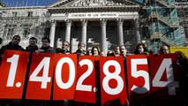 Ir al Video&nbsp;La Plataforma de Afectados por la Hipoteca se concentra frente al congreso