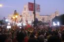 La Plaza de Cibeles minutos despu&eacute;s del final de la misa inaugural