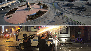 Ver vídeo  'La plaza Taksim amanece vacía y cercada tras un violento desalojo'