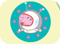 Imagen del  juego de Peppa Pig titulado Manda a Peppa Pig al espacio