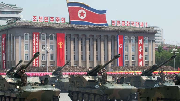 Muestra de poderío militar en Corea del Norte