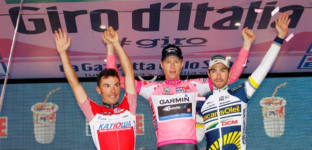 El podio del Giro 2012 El podio del Giro 2012