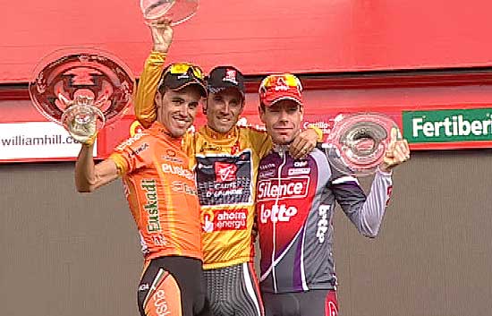 Podio final de la 64&ordf; edici&oacute;n de la Vuelta
