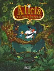 Portada de 'Alicia en el pa&iacute;s de los monos', de Tebo y Keramidas