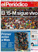 Portada de El Peri&oacute;dico de Catalunya en el primer aniversario del 15M