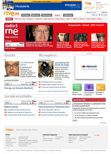 Portada de la web de Radio 5