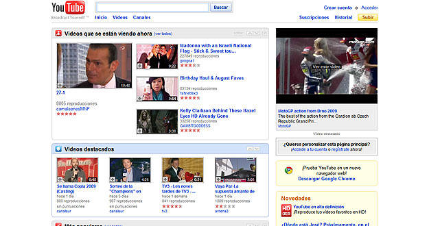 Portada de YouTube