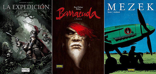 Portadas de 'La expedici&oacute;n', 'Barracuda' y 'Mezek'