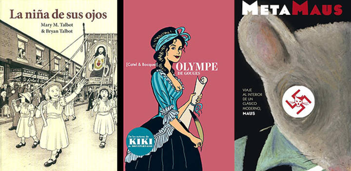 Portadas de 'La ni&ntilde;a de sus ojos', Olympe de Gouges' y 'MetaMaus', tres t&iacute;tulos imprescindibles de este Expoc&oacute;mic 2012
