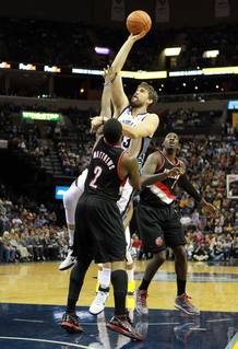 Marc Gasol encesta ante los Portland Trail Blazers