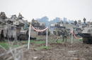Preparativos de las tropas israel&iacute;es para la incursi&oacute;n por tierra a la Franja de Gaza. (30/12/08)