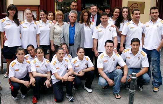Presentaci�n del equipo de gimnasia