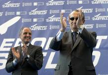 El president de la Generalitat, Francisco Camps (i), y el presidente de la Diputaci&oacute;n, Carlos Fabra, durante la inauguraci&oacute;n del aeropuerto de Castell&oacute;n