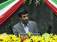 El presidente de Irán, Mahmoud Ahmadinejad durante su reelección. El presidente de Irán, Mahmoud Ahmadinejad durante su reelección.