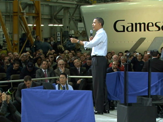 Ver v&iacute;deo  'El presidente Obama ha visitado Gamesa'
