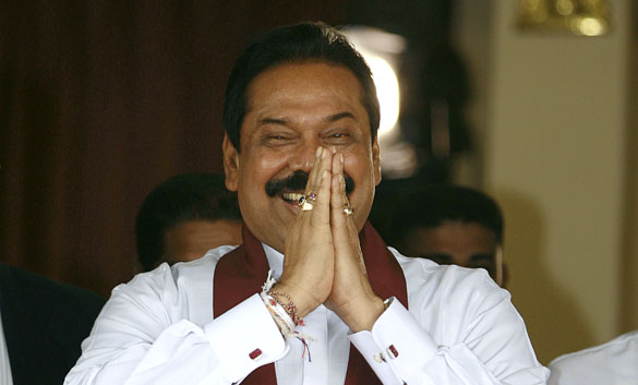 El Presidente Rajapakse cuyo partido ha vencido las elecciones parlamentariasColombo El Presidente Rajapakse cuyo partido ha vencido las elecciones parlamentariasColombo