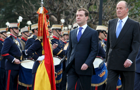 El presidente de Rusia, Dimitri Medv�dev comienza una visita de estado a Espa�a