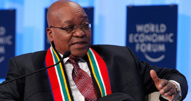 El presidente sudafricano, Jacob Zuma, asiste a una sesión en el Foro de Davos. El presidente sudafricano, Jacob Zuma, asiste a una sesión en el Foro de Davos.