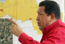 El presidente de Venezuela Hugo Chávez durante una conferencia en Tucutunemo, en el estado de Aragua. El presidente de Venezuela Hugo Chávez durante una conferencia en Tucutunemo, en el estado de Aragua.